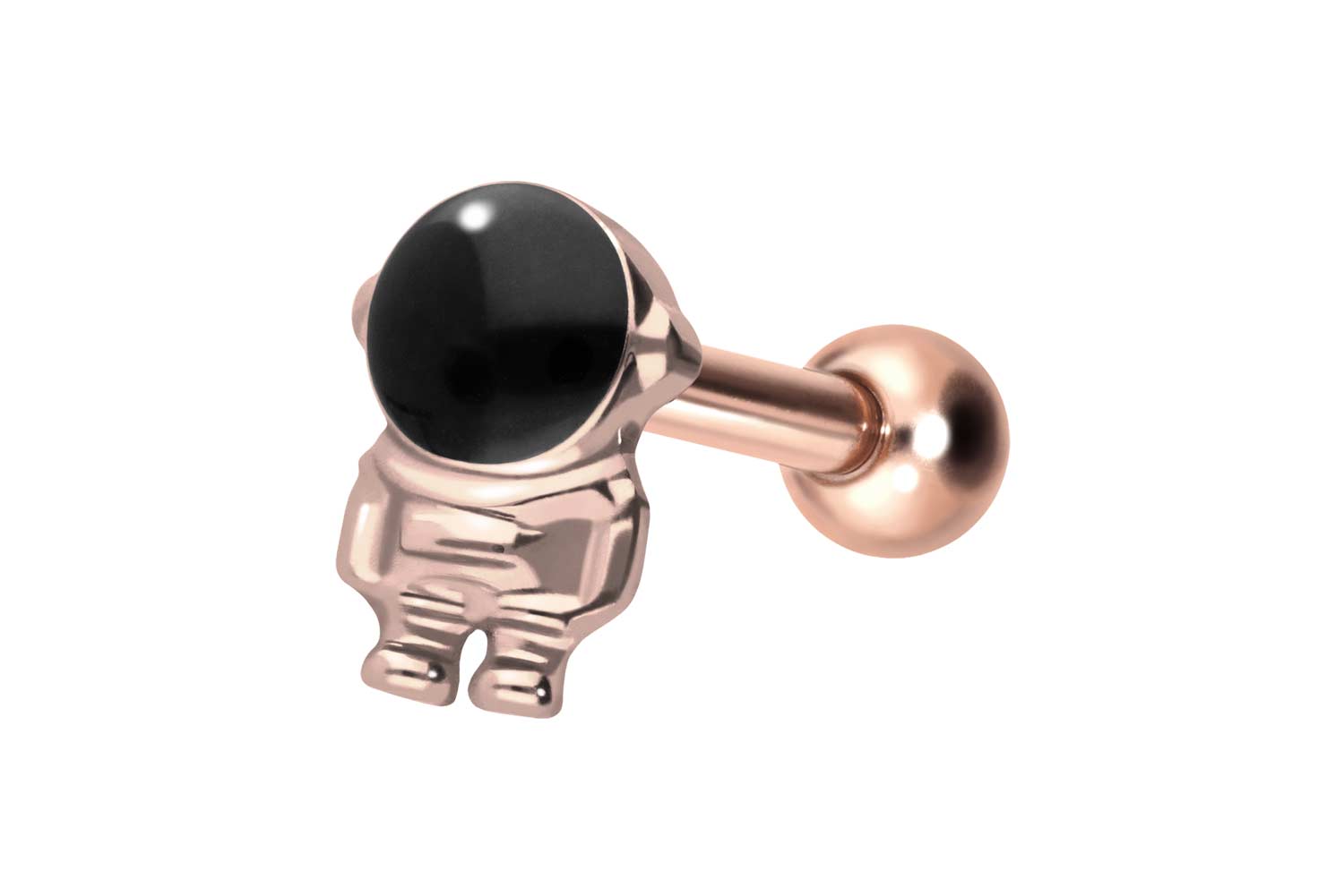Titan Ohrpiercing mit Innengewinde ASTRONAUT